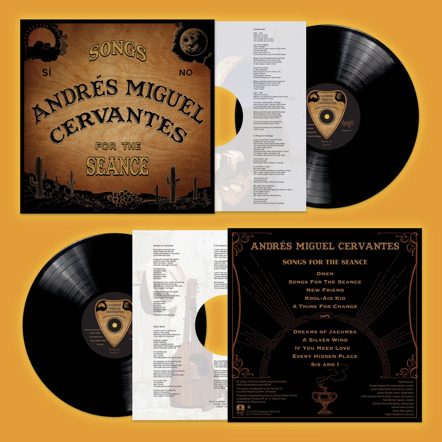 Speakeasy013 - LP "Songs For The Seance" by Andrés Miguel Cervantes - Limited Edition First Press Vinyl