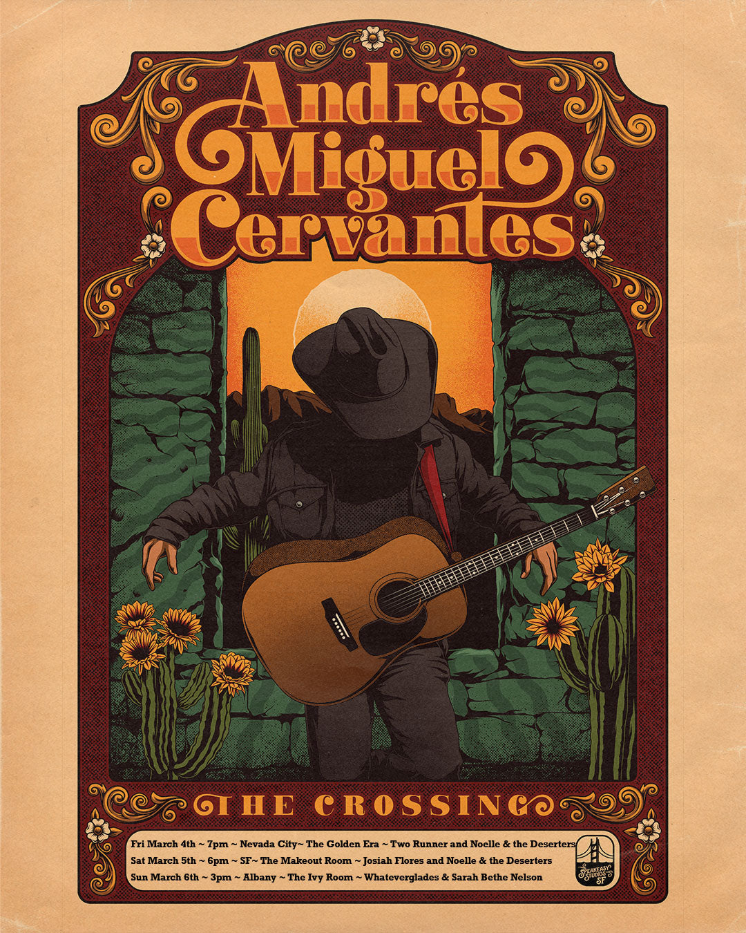 Andrés Miguel Cervantes Poster by Simon Berndt of 1 Horse Town